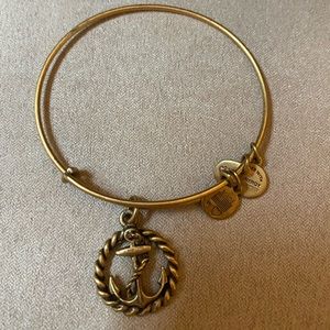 Alex and Ani gold anchor bangle